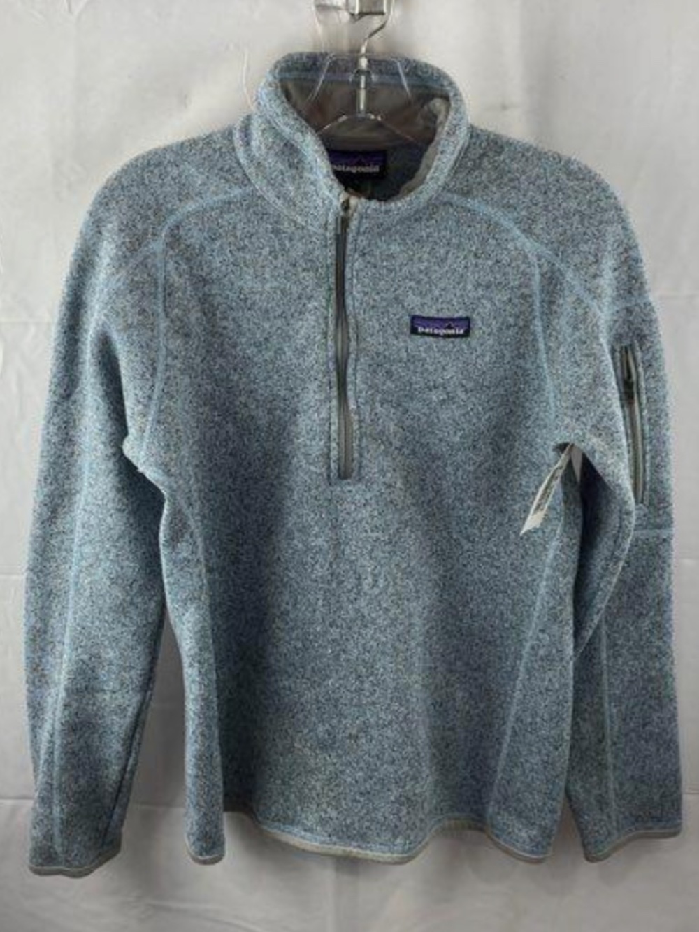 Light Blue Patagonia Quarter Zip Jacket